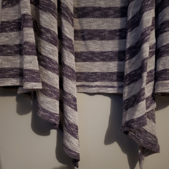 Purple Striped Lace No Boundaries Cardigan - Size L (11/13) - Picture 8 of 15